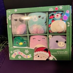 Squishmallow Ornament Set: Bubba the cow; Avery the mallard